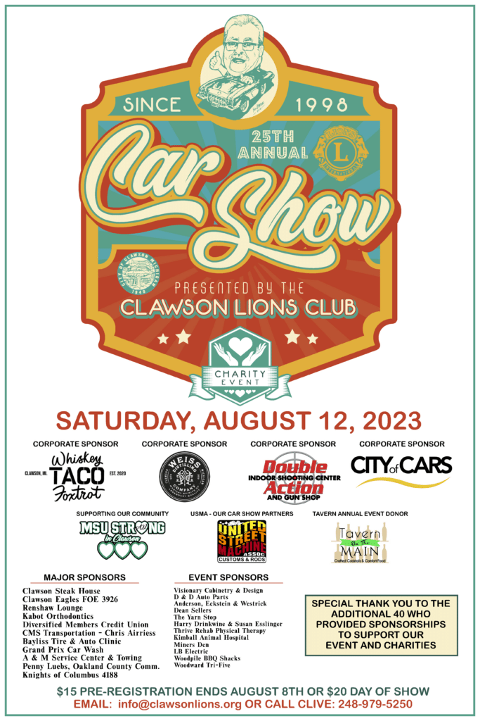 Clawson Lions Car Show Sterling Heights Lions Club